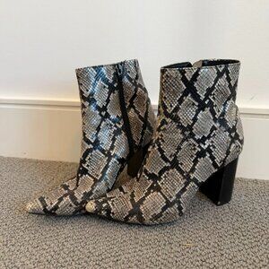 Jeffrey Campbell Snakeskin Booties - Size 7.5